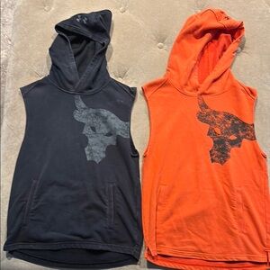 Under Armour Kids Sleeveless Hoodies - Black and Orange